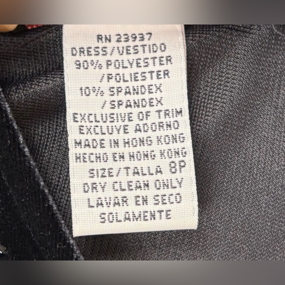 JR Nites Petites By Caliendo Beaded Velvet Long Sleeve Maxi USA 8P Black 1287 - Picture 7 of 8